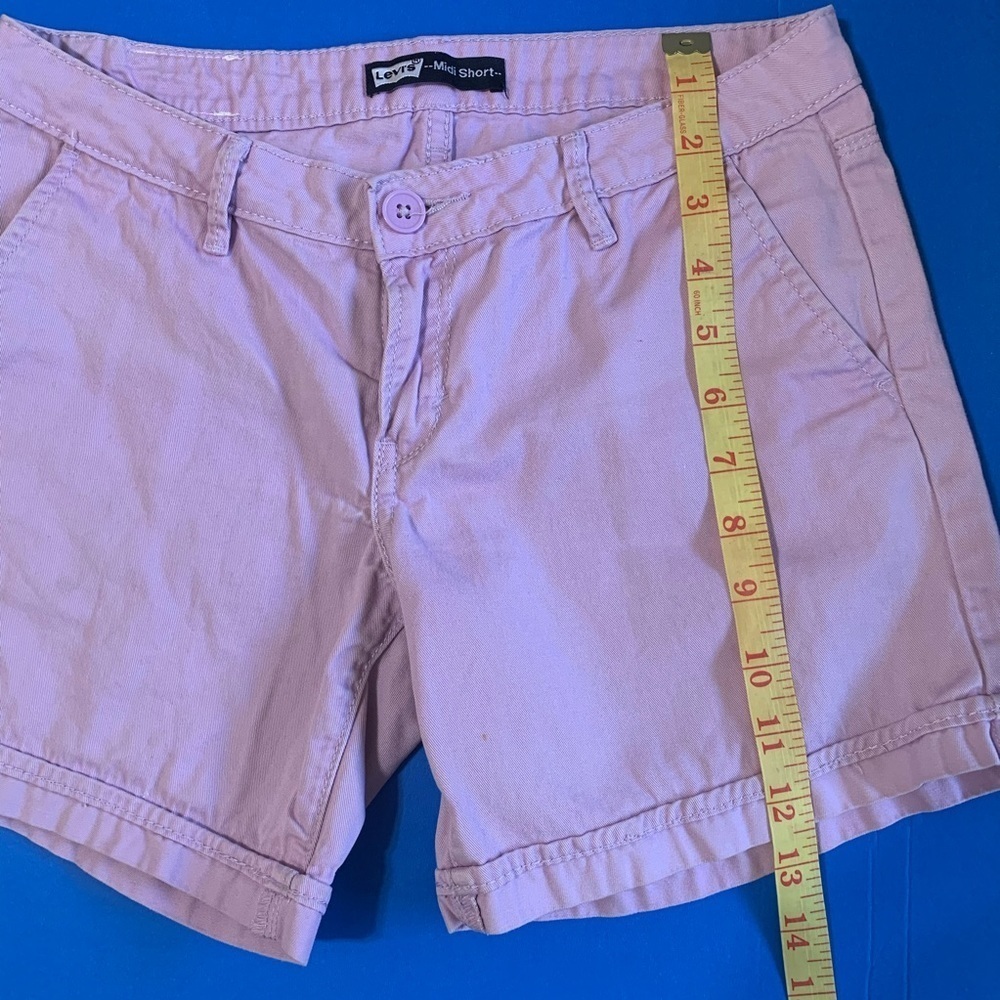 Levi’s Girl Light Purple Midi Casual School Shorts 14 REG 100% Cotton - Picture 6 of 8